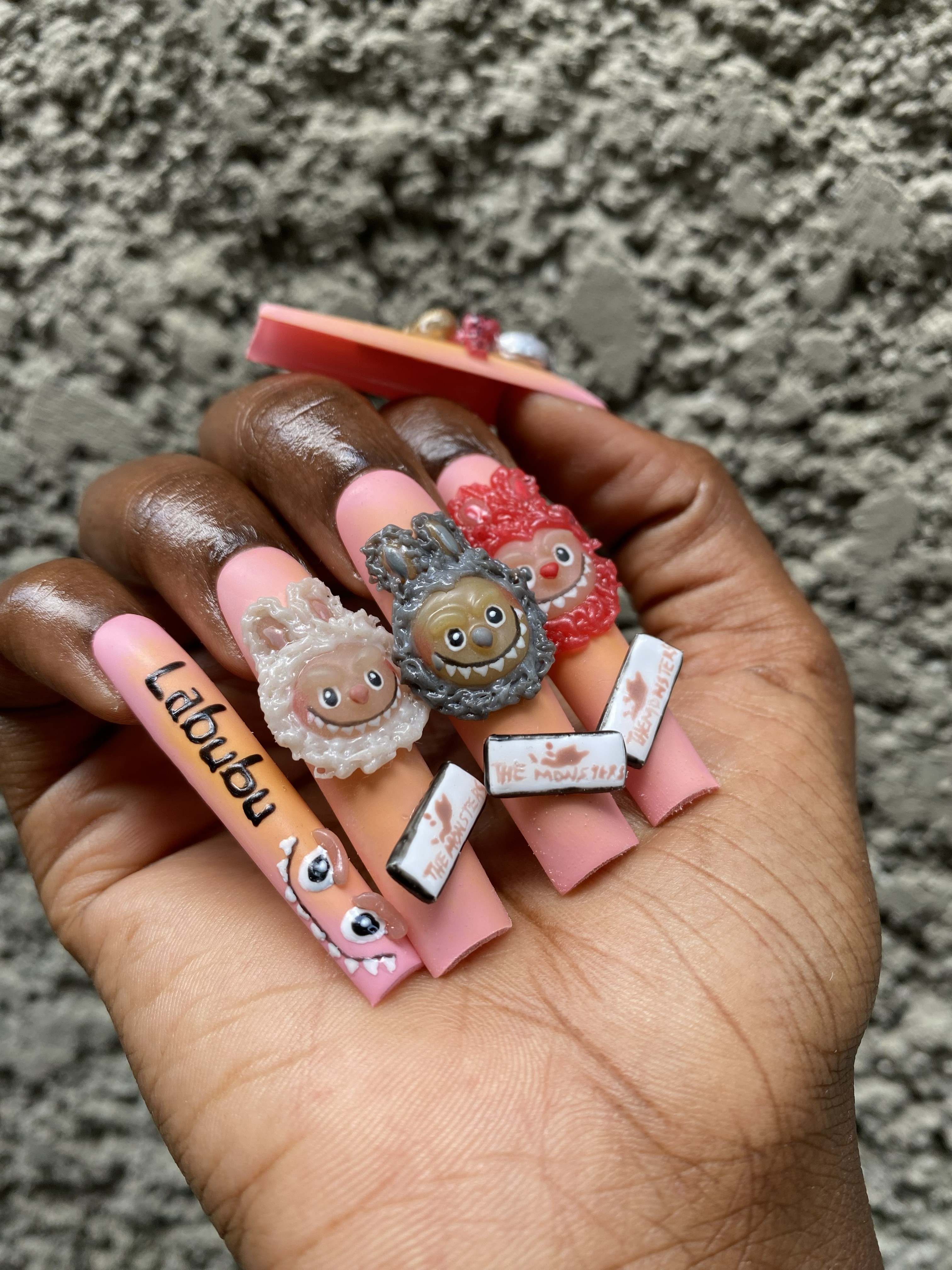 Sculpted 3D nail set