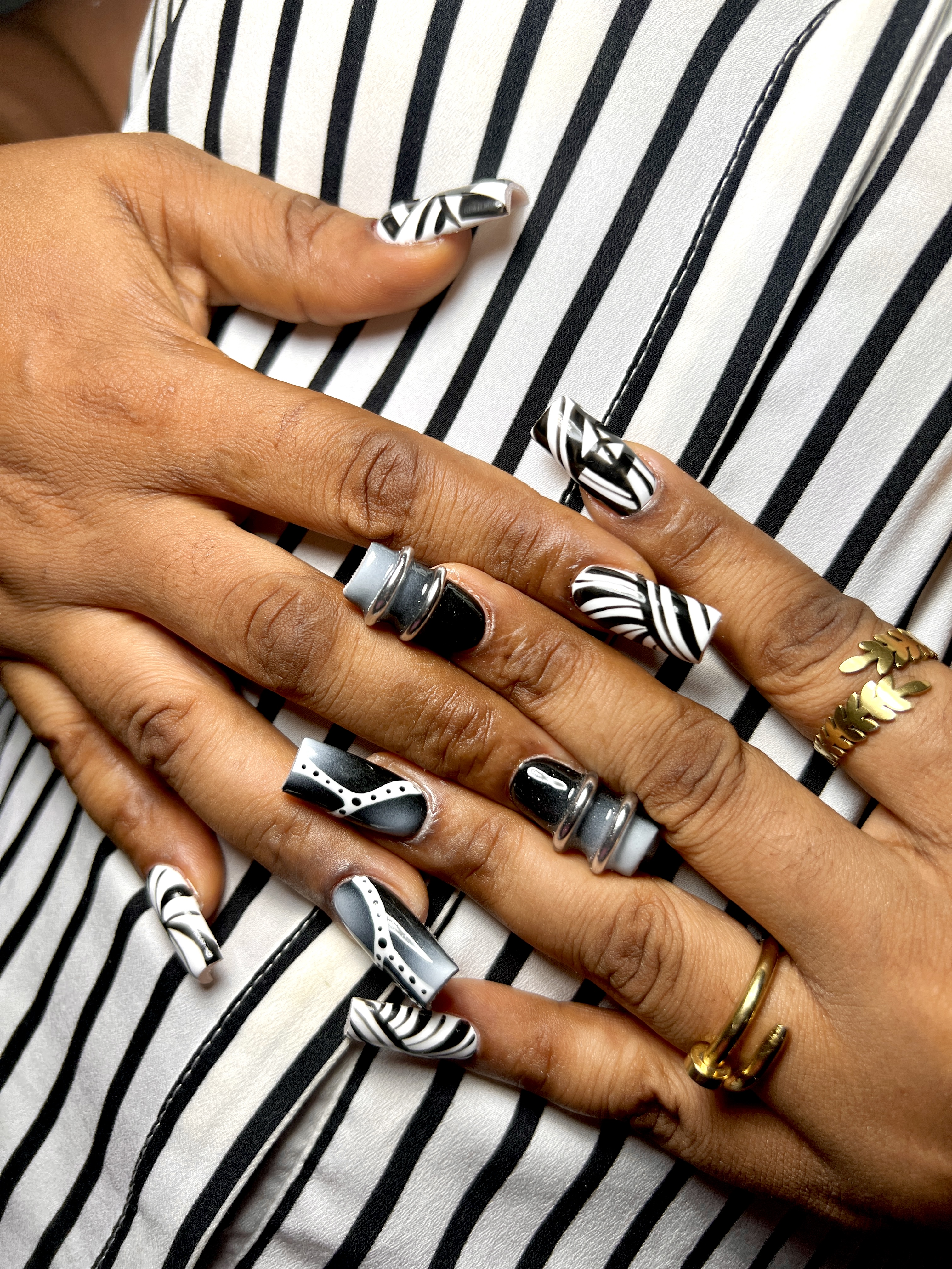 Acrylic nail set example 1