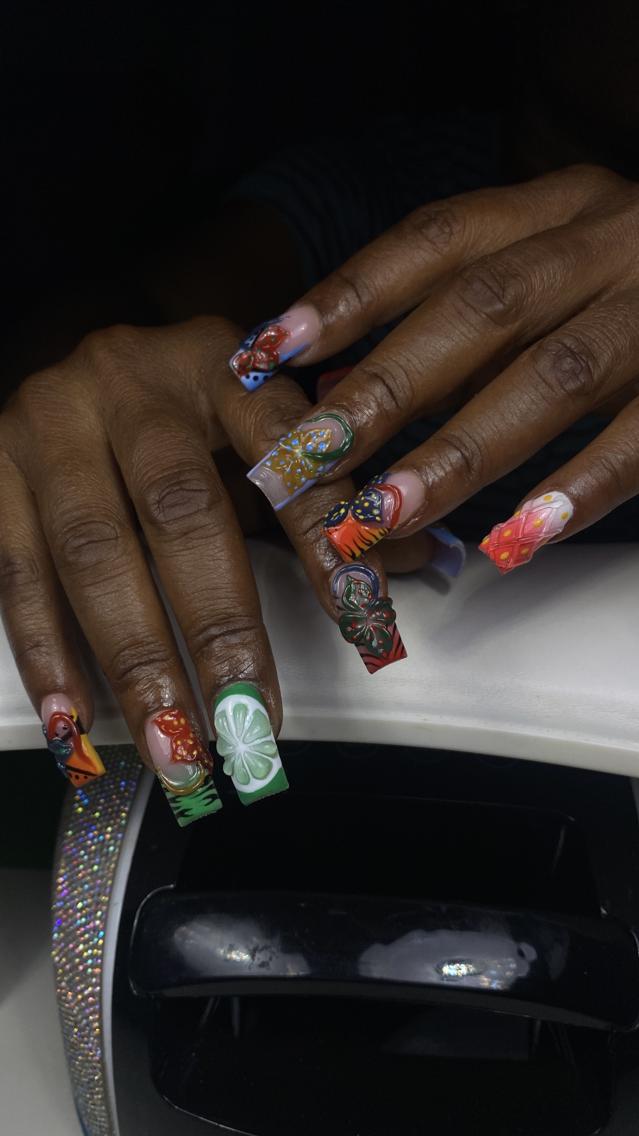 Acrylic nail set example 6