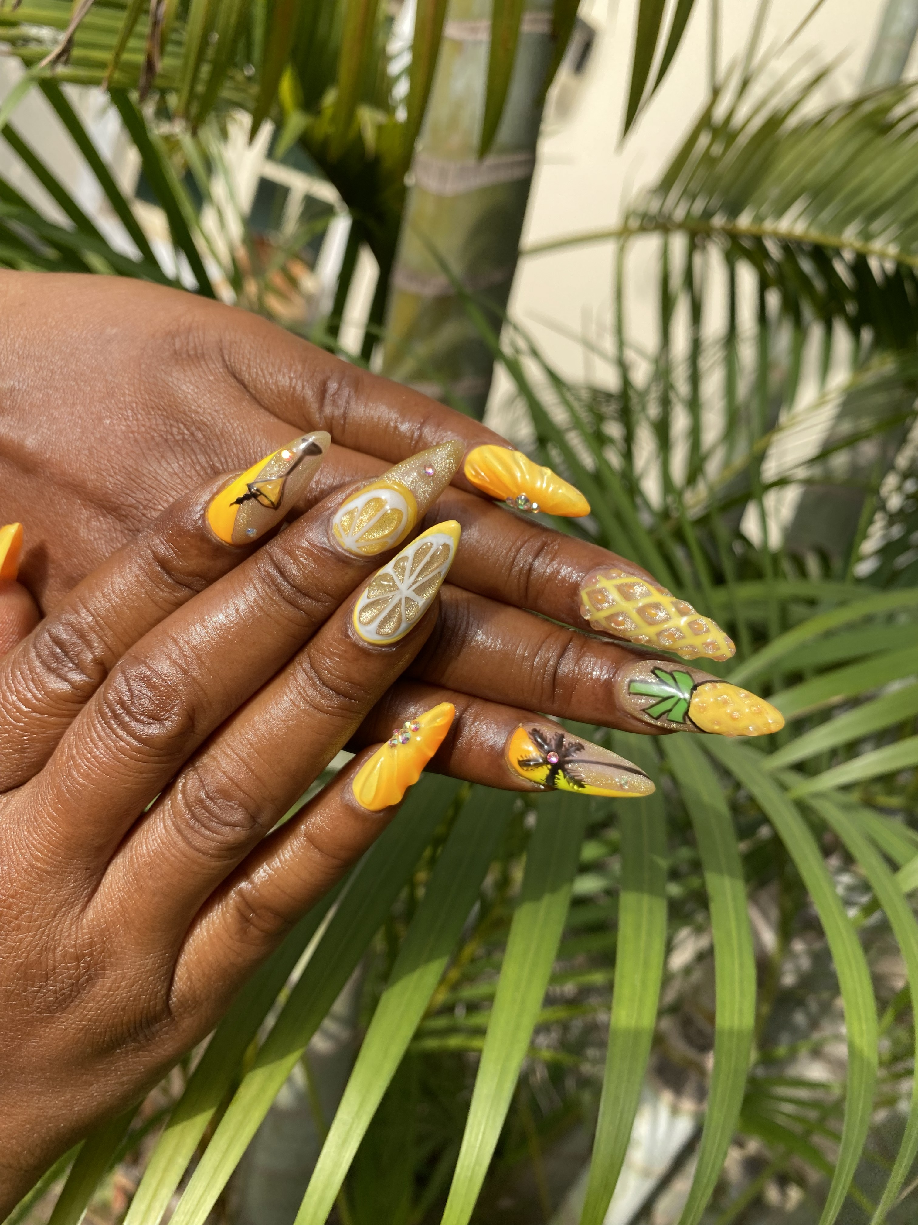 Poly Gel nail set example 7
