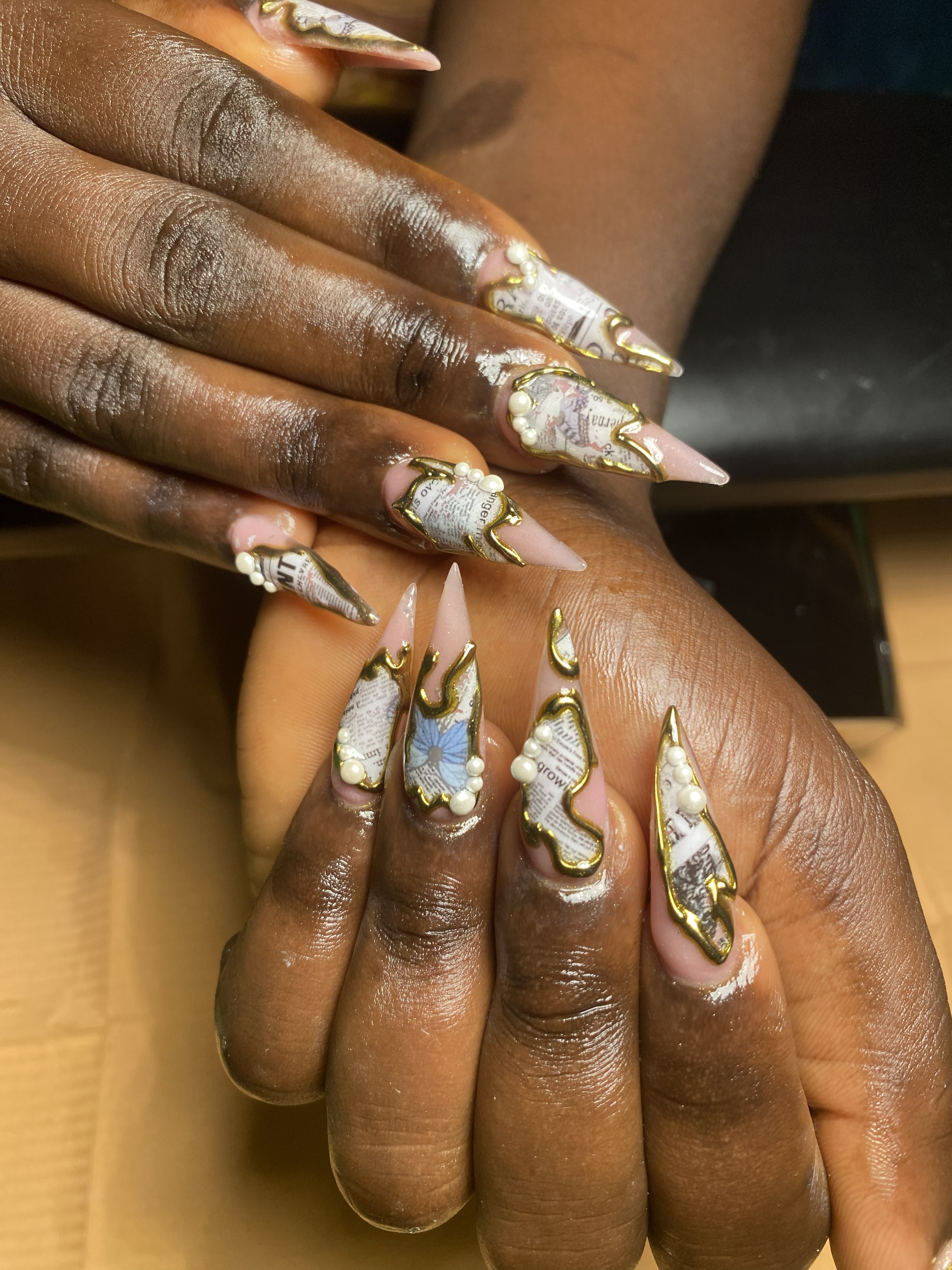 Poly Gel nail set example 8